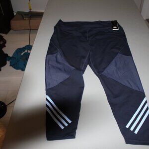 Blue Adidas 7/8 High Rise Tight Size XL New